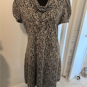 Calvin Klein Cowl Neck Cap Sleeve Sweater Dress